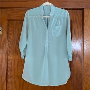 Fun 2 Fun Sheer Mint Tunic Sz M